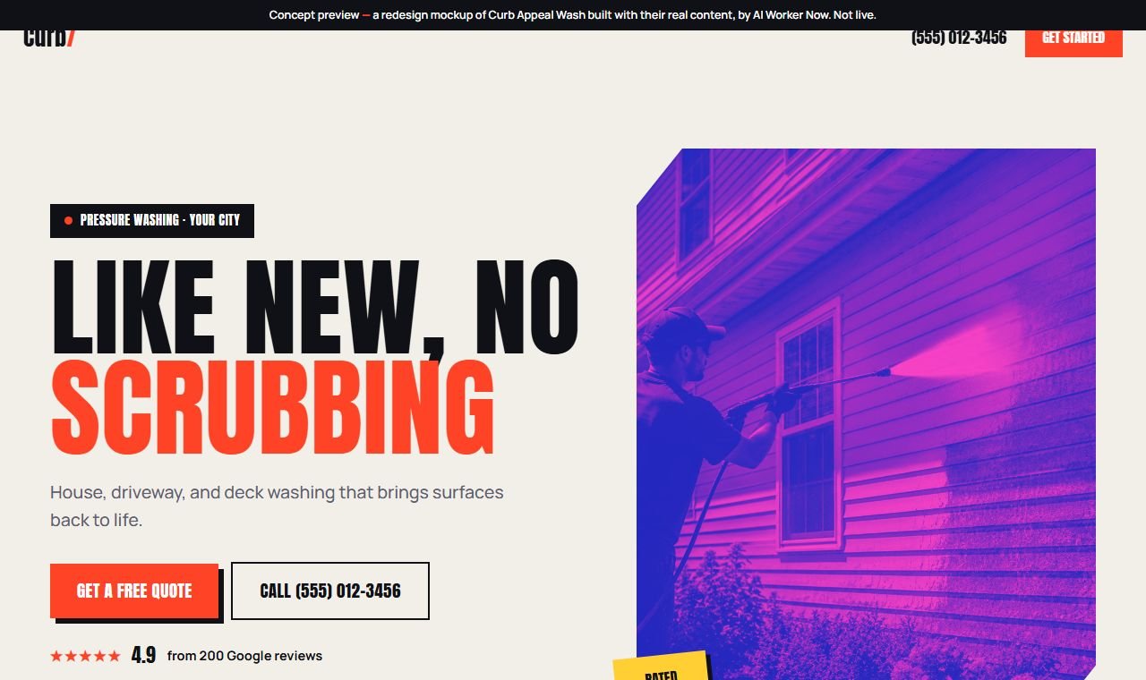 Example pressure washing website