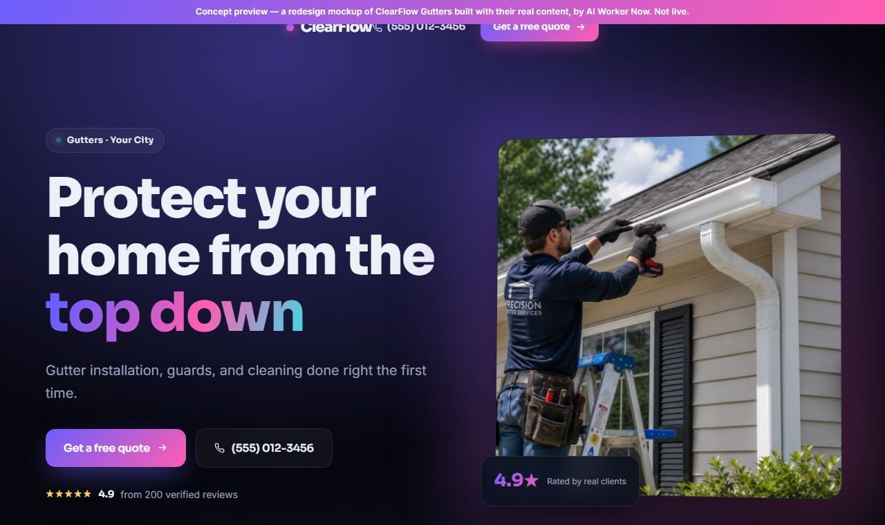 Gutters website template