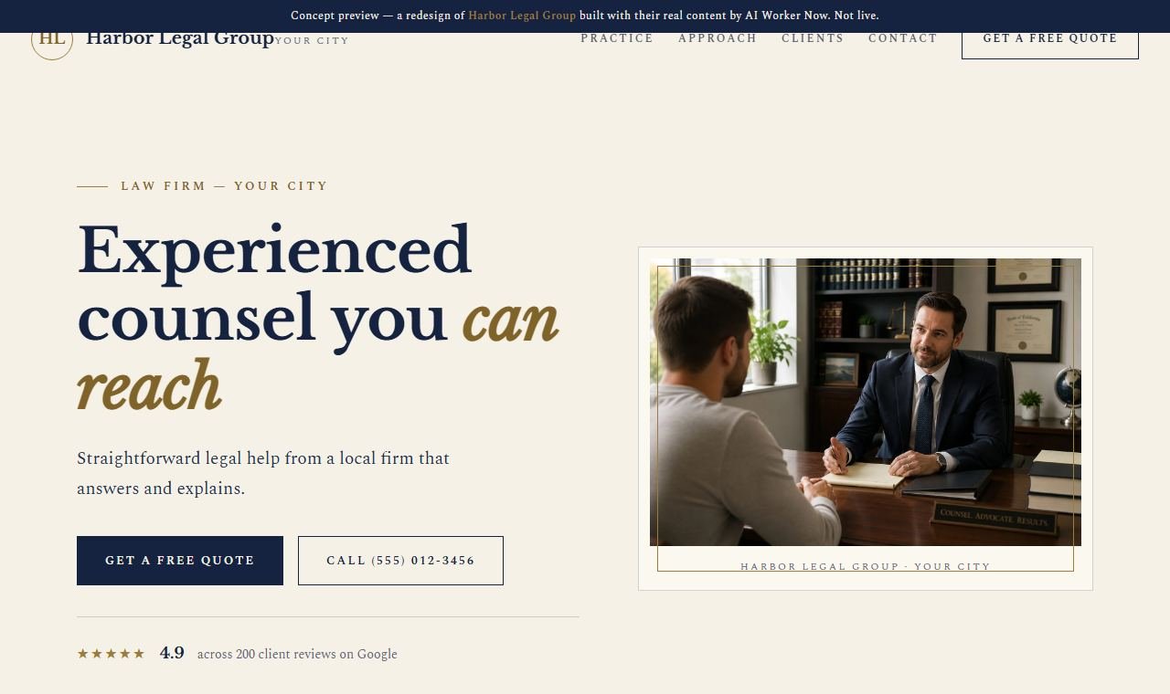 Law firm website template