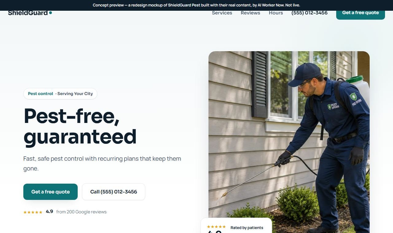 Pest control website template