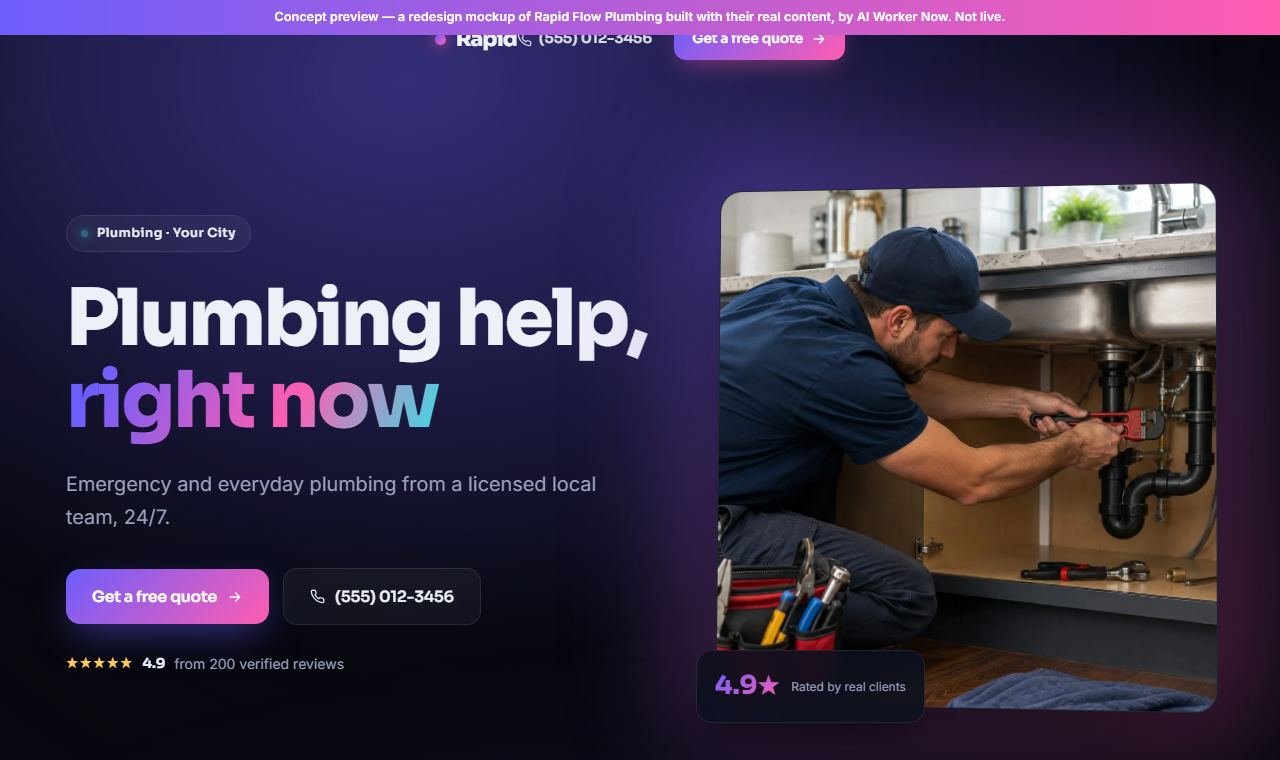 Plumbing website template
