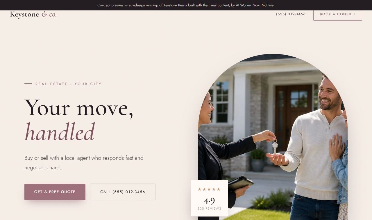 Real estate website template