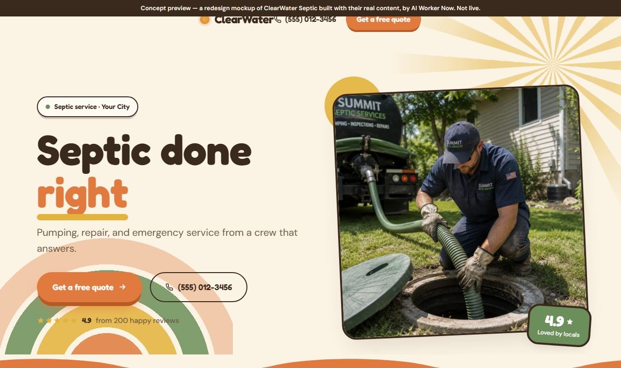 Septic website template