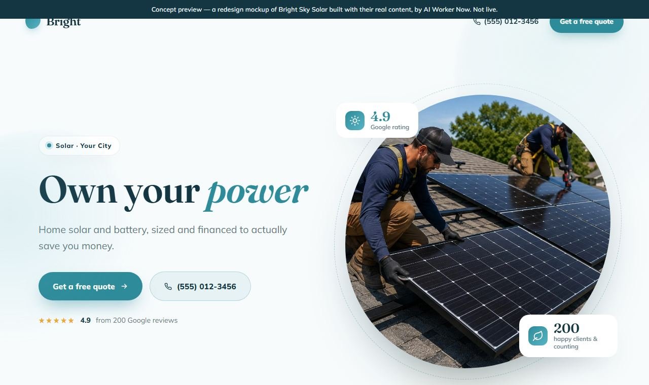 Solar website template